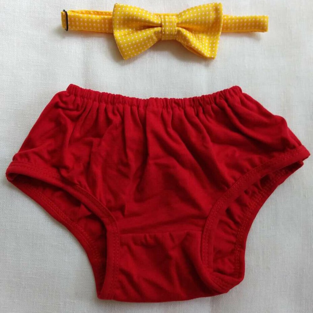 Mickey mouse red yellow Baby Boy Cake Smash Outfit First Birthday Photo Prop - Picture 1 of 2